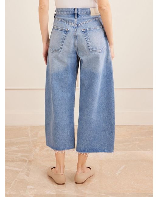 Citizens of Humanity Blue Ayla Mid-Rise Wide-Leg Jeans