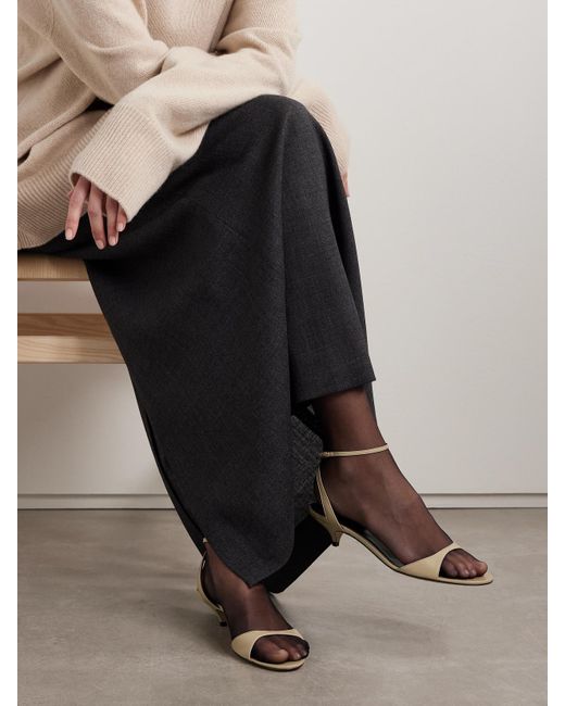 The Row Natural Vika Leather Sandals