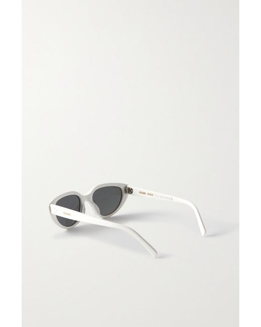 Céline Metallic Cat-Eye Acetate Sunglasses