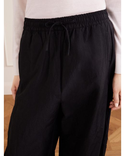 Rohe Black Cotton-Blend Seersucker Balloon Pants