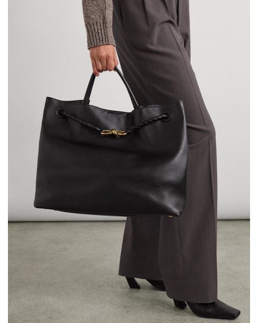 Bottega Veneta Black Andiamo Large Intrecciato Leather Tote