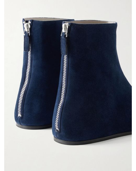 Le Monde Beryl Blue Luna Suede Ankle Boots