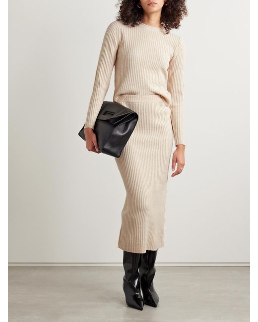 Co. Natural Ribbed Wool-Blend Sweater