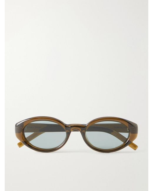 Saint Laurent Brown Sl 567 Plump Cat-Eye Injected Sunglasses