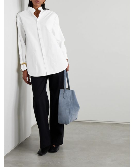 FFORME White Chris Couture Oversized-Hemd Aus Baumwollpopeline