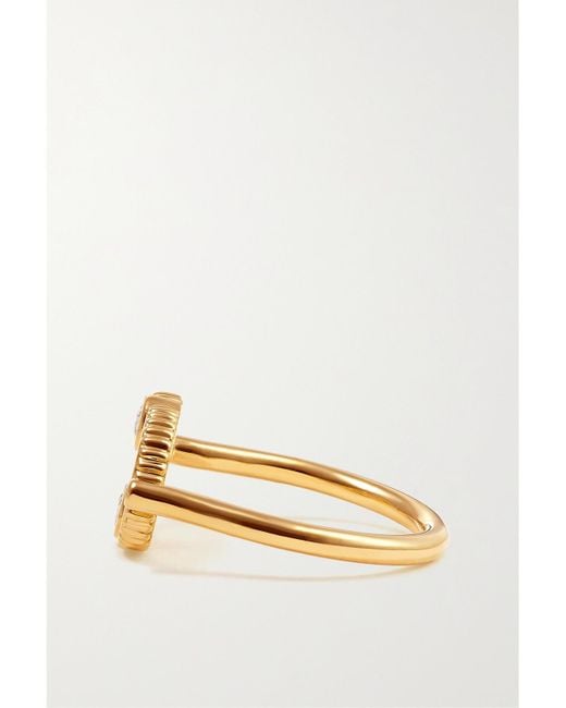 Viltier Metallic Magnetic 18-Karat, Lapis Lazuli And Diamond Ring