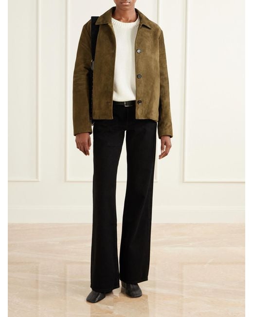 FRAME Black The Low-Rise Wide-Leg Jeans