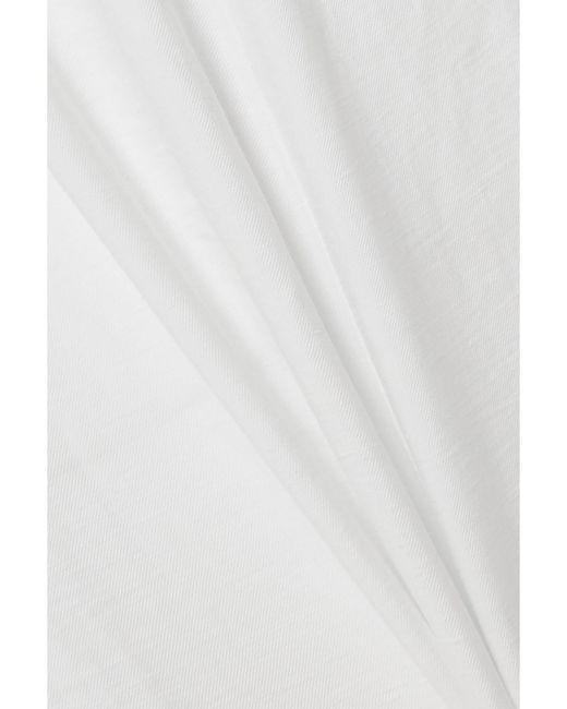 Stella McCartney White Broderie Anglaise And Crepe Jumpsuit