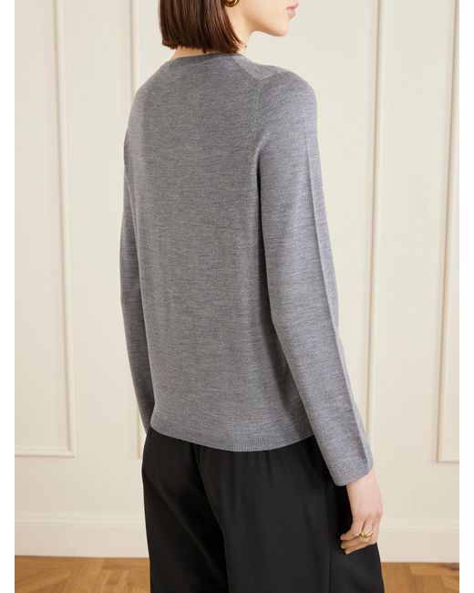 Allude Gray Wool Sweater