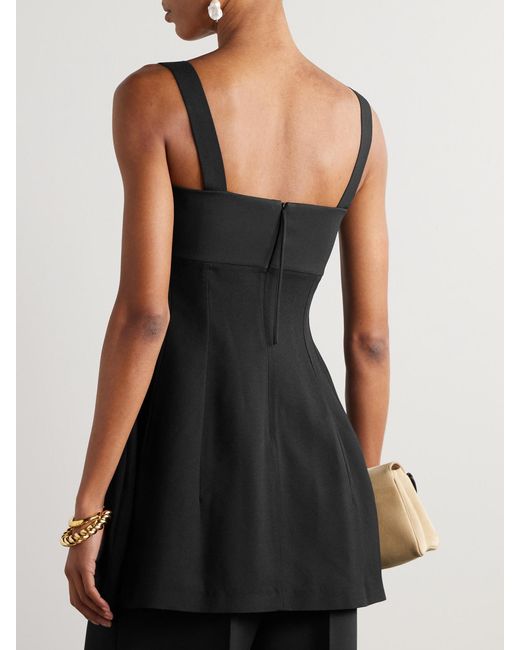 Carven Black Jersey Peplum Top
