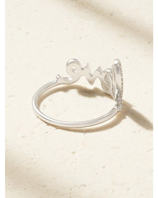 Sydney Evan Natural Love Script 14-Karat Diamond Ring