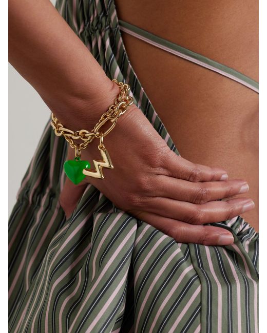 Set De Deux Bracelets En Métal Et Émail The Happy Heart Initial Roxanne Assoulin en coloris Metallic