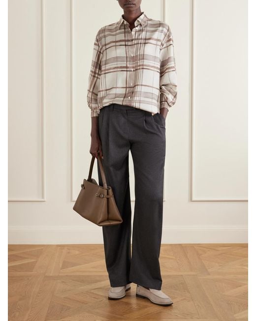 Brunello Cucinelli Natural Leather Shoulder Bag