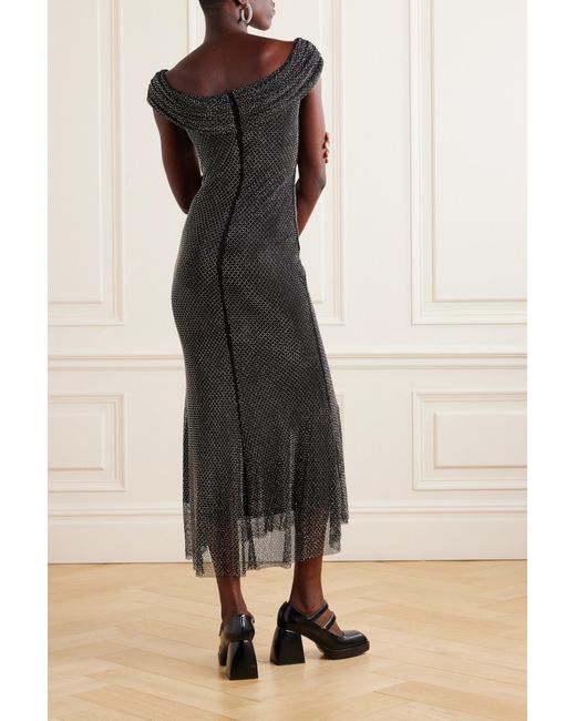 Fishnet off hotsell the shoulder dress