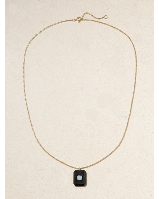 Pascale Monvoisin Natural Anton N°2 9-Karat, Onyx And Opal Necklace