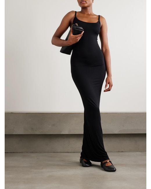 ÉTERNE Black Josie Maxikleid Aus Stretch-Modal-Jersey