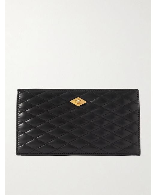 Metier Black Ease Quilted Leather Clutch