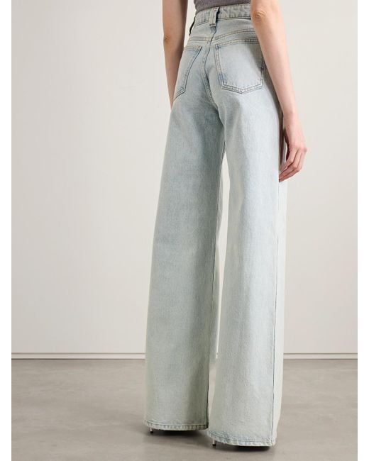 Khaite Blue Dane High-Rise Wide-Leg Jeans