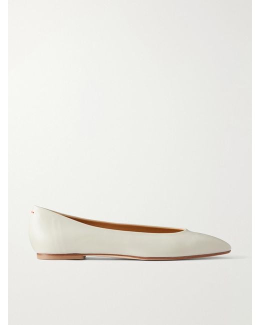 Aeyde Natural Ellie Leather Ballet Flats