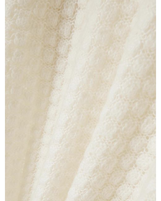FRAME Natural The Cloud Crew Open-Knit Sweater
