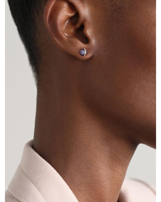 Melissa Joy Manning Natural 14-Karat Recycled, Iolite And Herkimer Diamond Earrings