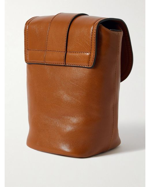 Chloé Brown Camera Schultertasche Aus Leder