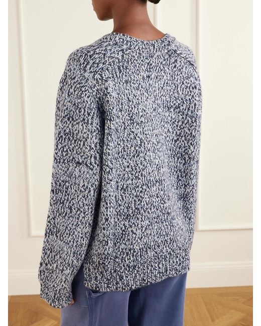 Sanderlak Blue Alpaca And Wool-Blend Sweater
