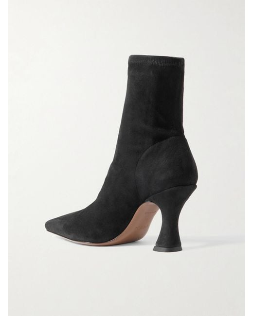 Neous Black Ran Ankle Boots Aus Stretch-Veloursleder