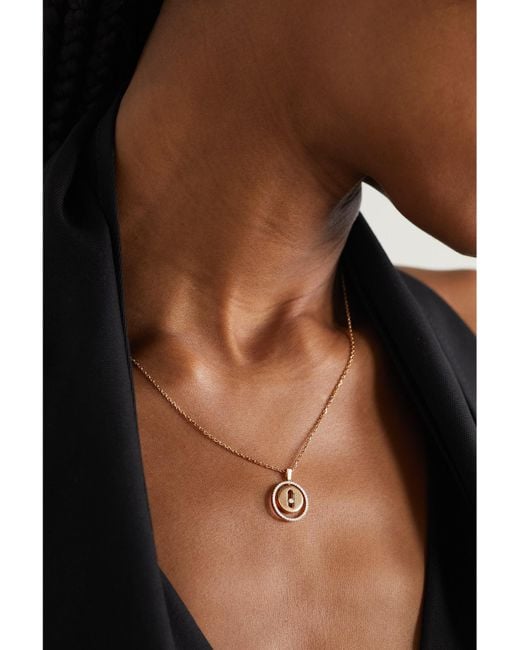 Messika White Lucky Move 18-Karat Rose Diamond Necklace