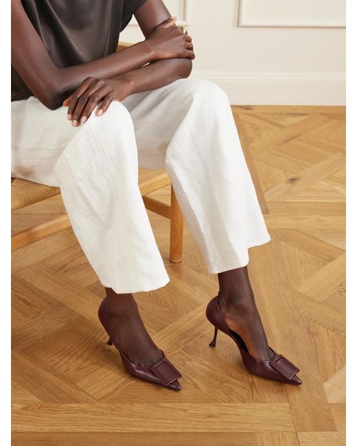 Roger Vivier Pink Ville Dorsay 85 Leather Pumps