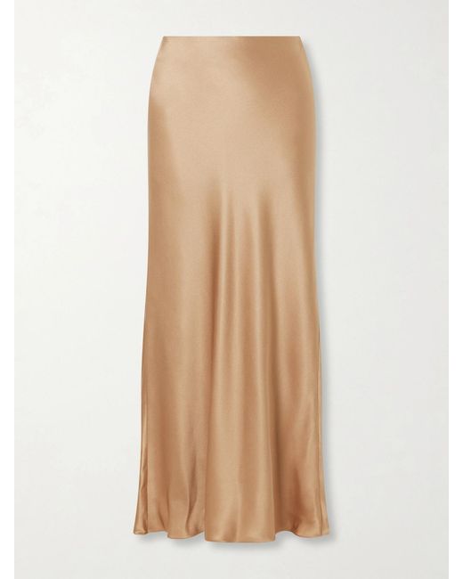 Gabriela Hearst Natural Frei Silk-Satin Maxi Skirt