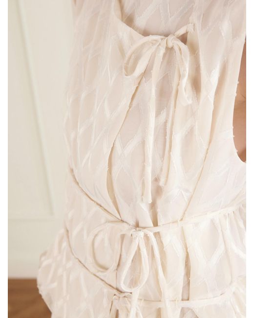 PAULINE DUJANCOURT White Diamond Chiffon Top