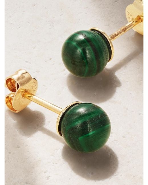 Mateo Natural 14-Karat Malachite Earrings