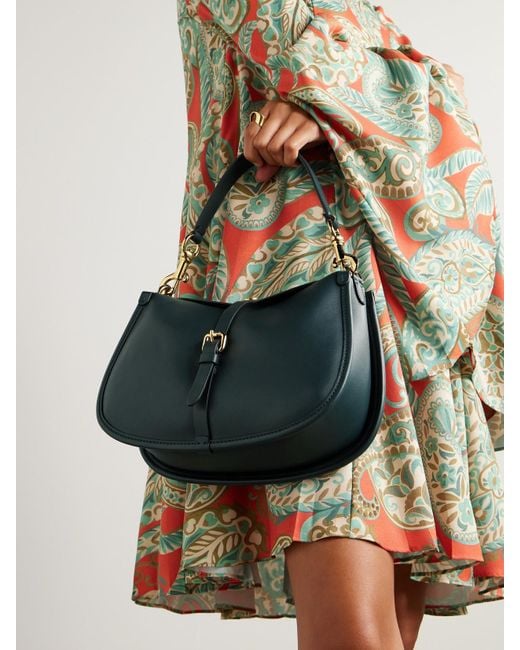 Etro Blue Schultertasche Aus Leder