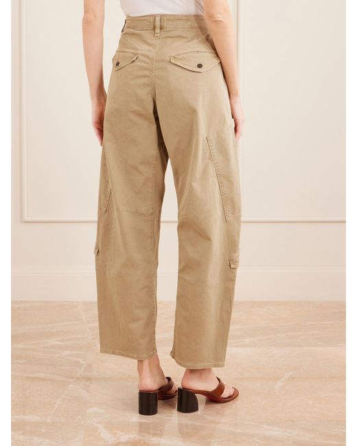 Citizens of Humanity Natural Flight Mid-Rise Straight-Leg Cotton-Blend Twill Cargo Pants