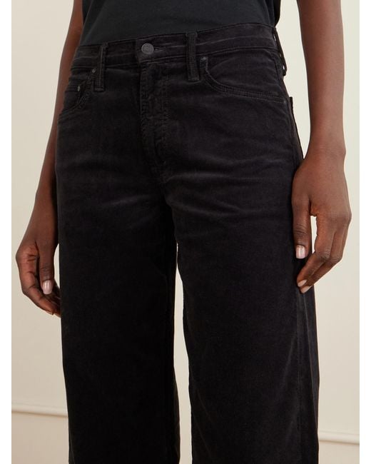 Mother Blue The Newbie Ankle Cotton-Blend Corduroy Mid-Waist Straight-Leg Pants