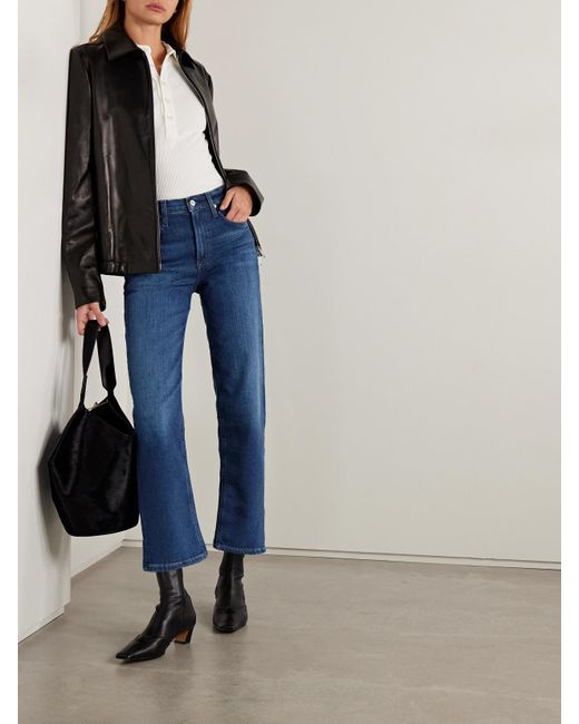 Citizens of Humanity Blue Delfina High-Rise Barrel-Leg Jeans