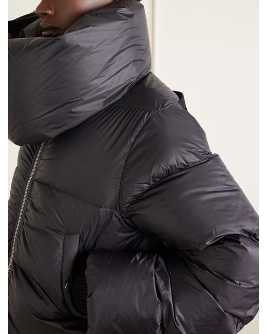 Rick Owens Blue Tower Cropped Shell Coat