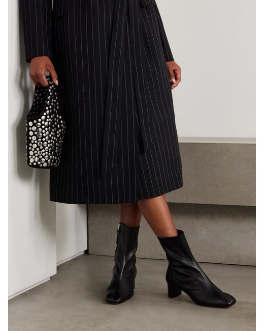 Aeyde Black Millie Leather Ankle Boots
