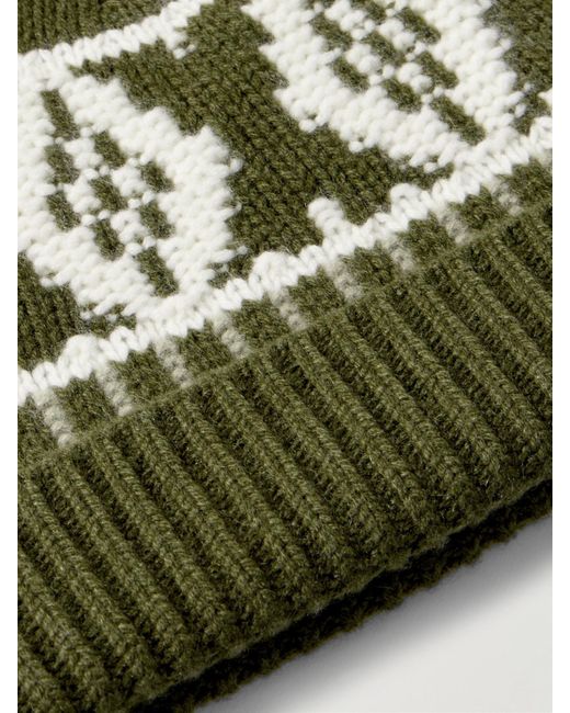 arch4 Green Lorenz Beanie Aus Kaschmir Mit Fair-Isle-Muster
