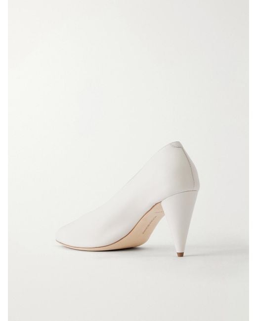Victoria Beckham White Maverick 80 Leather Pumps