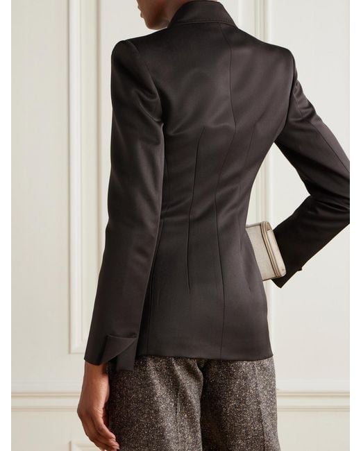 Sa Su Phi Black Wool Double-Breasted Blazer