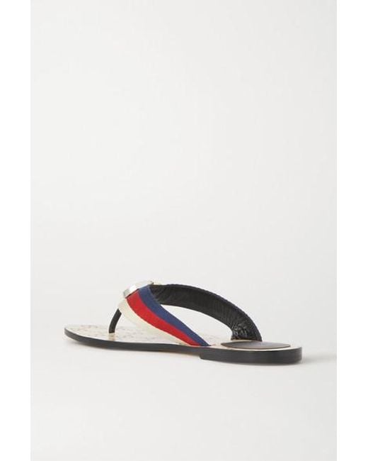 Gucci kika discount canvas thong sandal