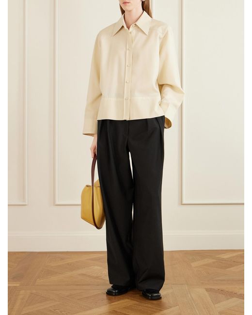 Jil Sander Black Perforated Leather Brogues