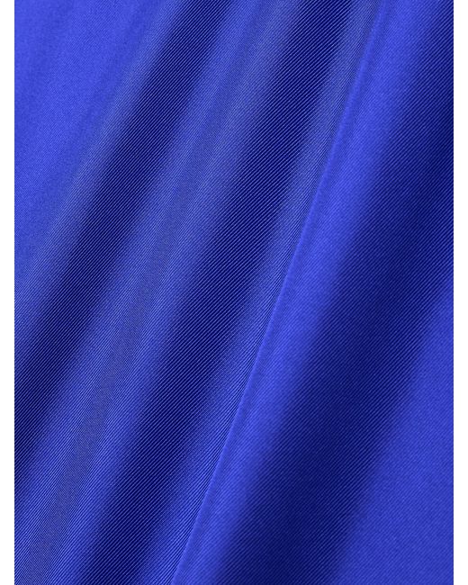 Loulou de Saison Blue Nada Silk-Twill Midi Dress