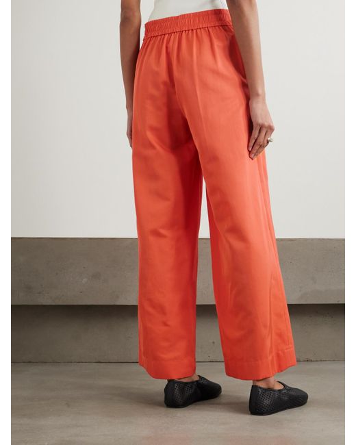 Joseph Red Thurlow Hose Mit Weitem Bein Aus Einer Seiden-Baumwollmischung