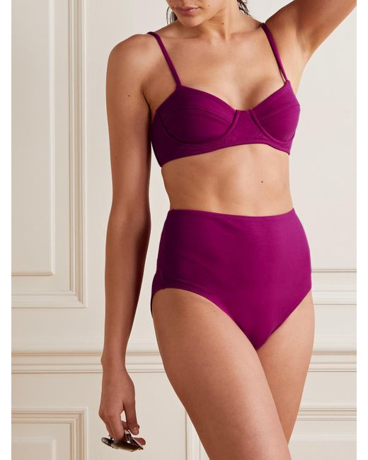 Mara Hoffman Pink Net Sustain Lua Bügel-Bikini-Oberteil