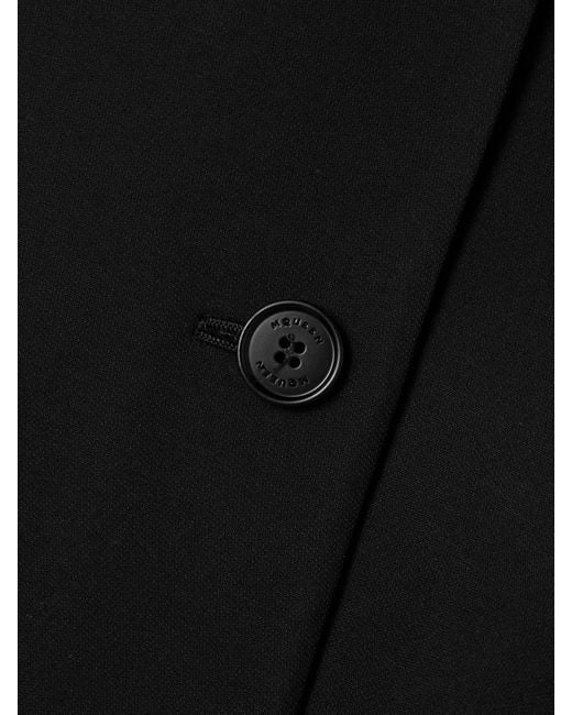 Alexander McQueen Black Wool-Blend Coat