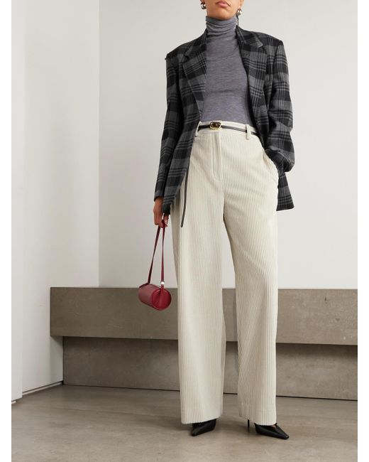 Proenza Schouler Black Daria Blazer Aus Karierter Wolle