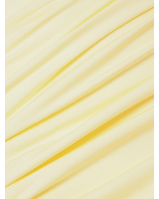 Maygel Coronel Yellow Ilios Ruched Stretch-Jersey Mini Skirt